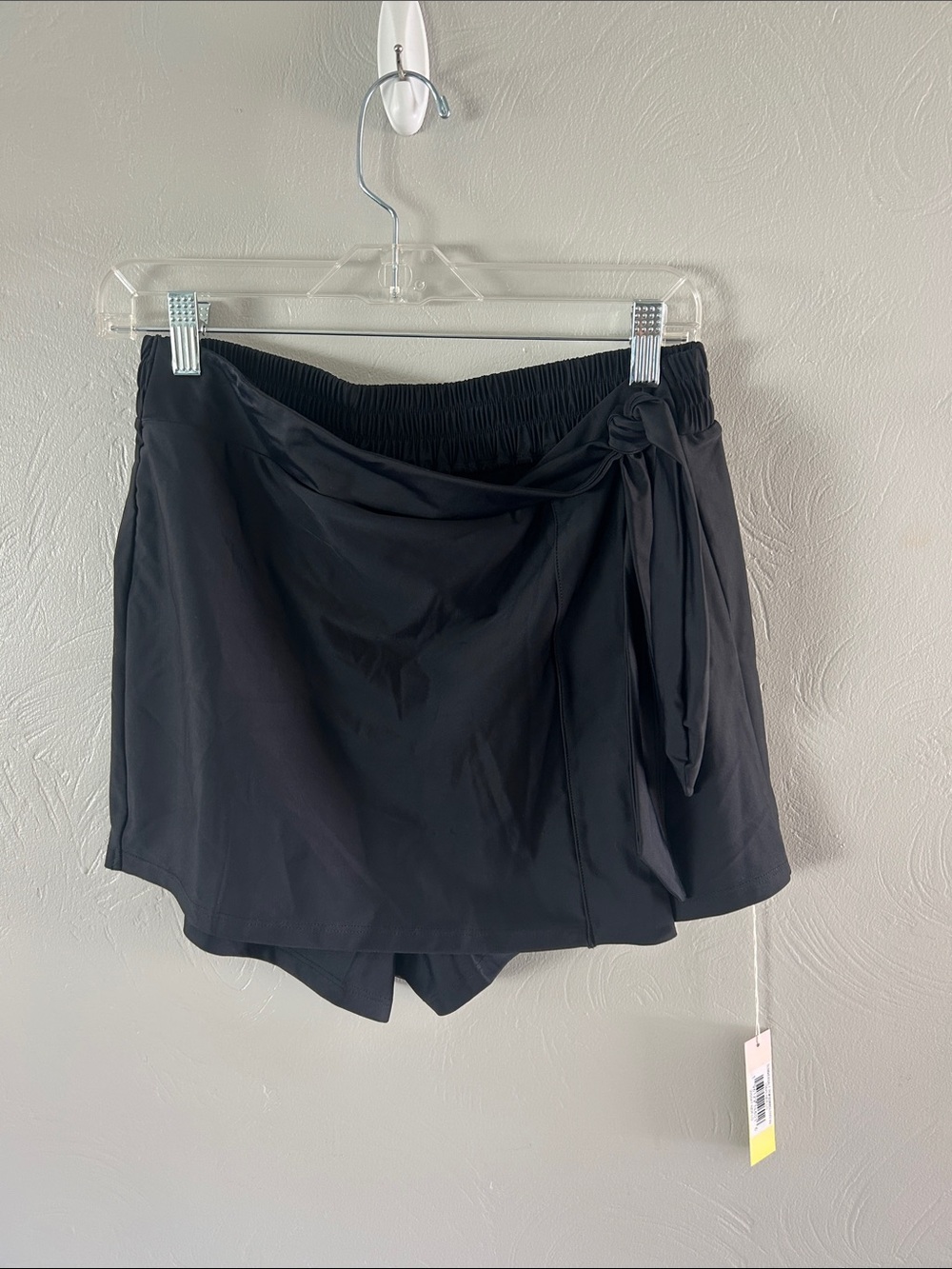 Summersalt black tie front swim skirt skort